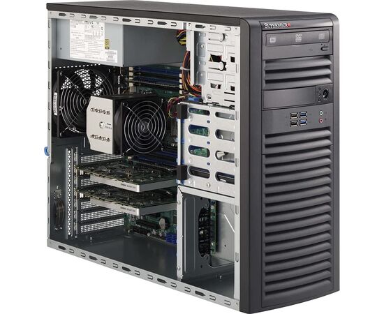 Сервер T100 Intel Xeon E-2224, 64GB DDR4 ECC, 1x480GB SATA+2x3.84TB SATA SSD, 2x1Gbit Lan, блок питания 668W, IX-T100S-2224-S4, фото , изображение 4