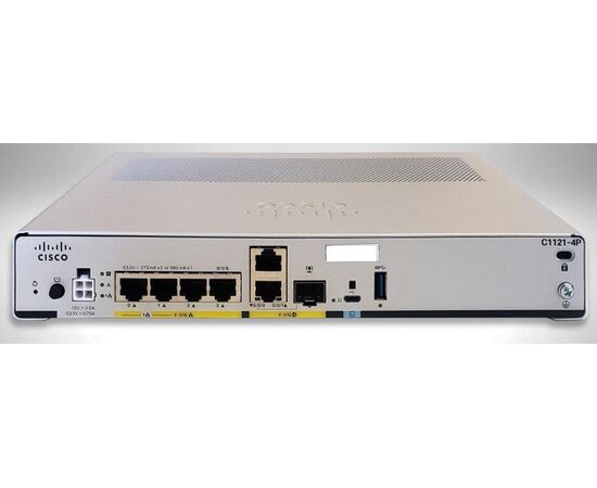Маршрутизатор Cisco C1121-4P 4xLAN GbE 1xWAN GbE 1xUSB 3.0, в составе с лицензией SL-1100-4P-SEC, сертификат ОАЦ, фото , изображение 2
