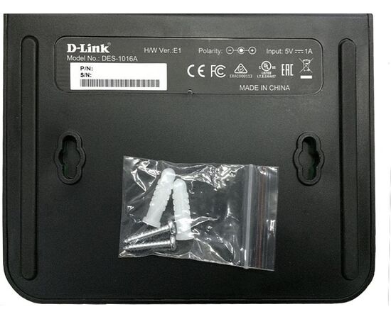 Неуправляемый коммутатор D-Link DES-1016A с 16 портами 10/100Base-TX, DES-1016A/E2A, фото , изображение 3