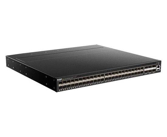 Управляемый L3 коммутатор D-Link DQS-5000-54SQ28 с 48 портами 25GBase-X SFP28, 6 портами 100GBase-X QSFP28, 2 источниками питания AC и 4 вентиляторами, фото 