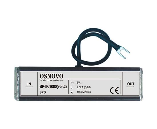 Устройство грозозащиты локальных вычислительных сетей Gigabit Ethernet Osnovo SP-IP8/1000 (ver.2), фото 