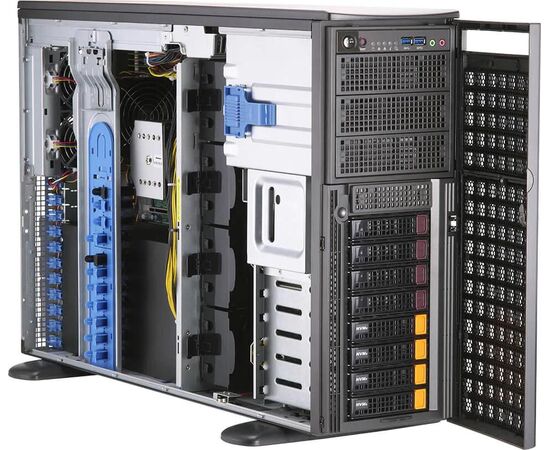 Сервер Supermicro T300 SYS-740GP-TNRT-S1 2xIntel Xeon Gold 6326 / 256GB DDR4-3200 ECC / LSI 9440-8i / SDD 1x480GB M.2 NVMe / SSD 2x1.92TB U.2 / SSD 4x1.92TB SATA / 2x10GbE / 2x2200W Power / 4U, фото 