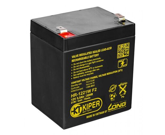 Аккумуляторная батарея для ИБП Kiper HR-1221W F2 12V/5.5Ah 8270, фото 