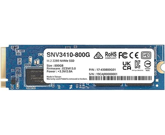 SSD диск Synology 800GB SNV3410-800G M.2, PCI Express 3.0 x4, фото 