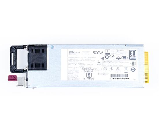 Серверный блок питания HPE Flexible Slot DL360/380 Gen10 80+ Platinum 500Вт, 865408-B21, фото , изображение 2