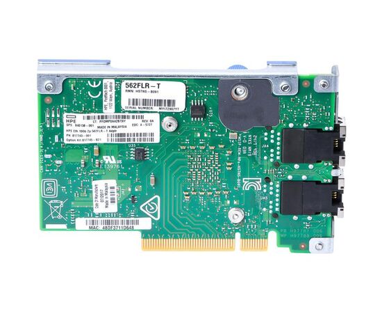 Двухпортовый сетевой адаптер HPE 817745-B21 Ethernet 10 Гбит/с 562FLR-T PCI Express 3.0 x4 для серверов Apollo и ProLiant поколения 10, фото , изображение 3