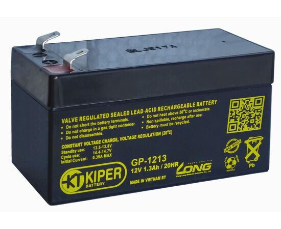 Аккумуляторная батарея для ИБП Kiper GP-1213 F1 12V/1.3Ah 7443, фото 