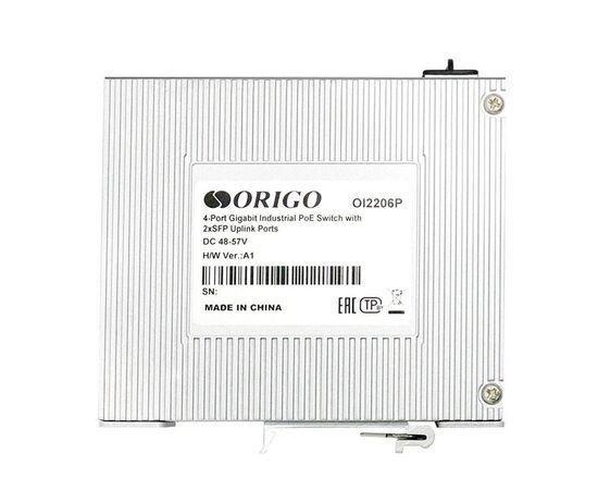 Промышленный неуправляемый PoE-коммутатор ORIGO OI2206P/120W/A1A 4x1000Base-T PoE+, 2x1000Base-X SFP, PoE-бюджет 120Вт, 250м, фото , изображение 4