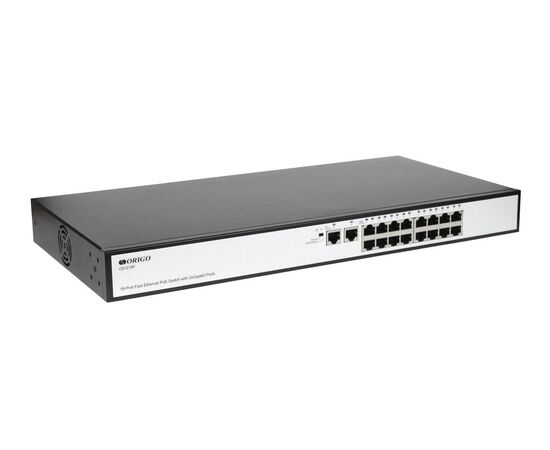 Неуправляемый PoE-коммутатор ORIGO OS1218P/190W/A1A 16x100Base-TX PoE+, 2x1000Base-T, PoE-бюджет 190 Вт, фото , изображение 2