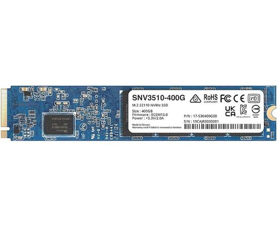 SSD диск Synology 22110 400GB SNV3510-400G M.2, PCI Express 3.0 x4, фото 