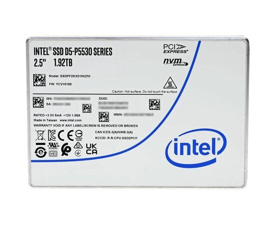 SSD диск Intel D5-P5530 SSDPF2KX019XZN1 2.5" 1.92Tb, PCI-E, фото 