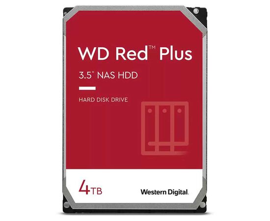 Жесткий диск WD Red Plus 4 Тб WD40EFPX 3.5" SATA 3.0 (6Gb/s), 5400 об/мин, 256 Мб, фото 