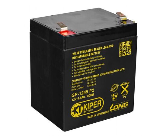 Аккумуляторная батарея для ИБП Kiper GP-1245 F2 12V/4.5Ah 7445, фото 