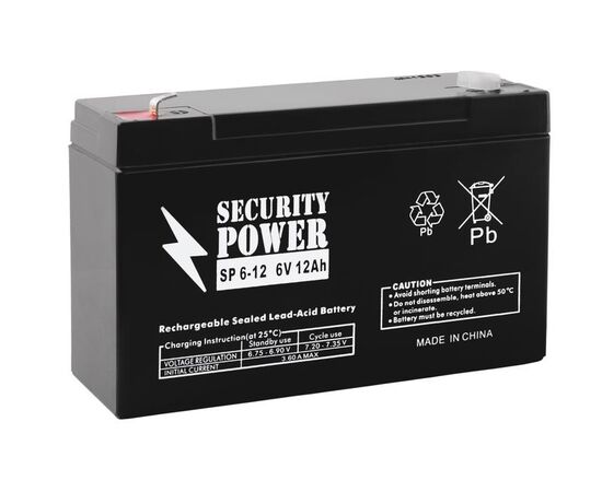 Аккумуляторная батарея для ИБП Security Power SP 6-12 6V/12Ah 7458, фото 
