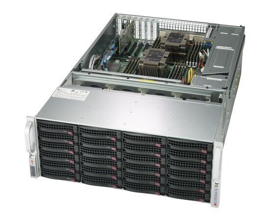 Сервер хранения данных Supermicro R300 2xIntel Xeon Gold 6226R, 256GB DDR4-3200, 36x3.5" HDDs, LSI 9361-8i, 2x480GB SATA SSD, 20x18TB SATA HDD, 2x1GbE, 2x1200W PS, Rack 2U, IX-R300-6226R-MS2, фото , изображение 2