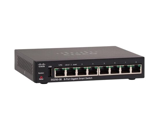Коммутатор Cisco SG250-08 Smart 8-ports, SG250-08-K9-EU, фото 