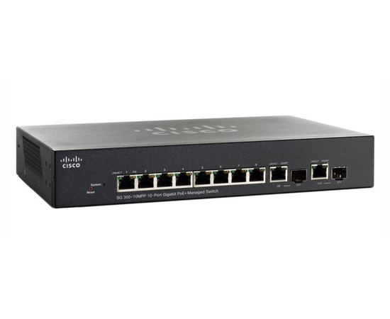 Коммутатор Cisco SG300-10MPP 8-PoE Управляемый 10-ports, SG300-10MPP-K9-EU, фото 