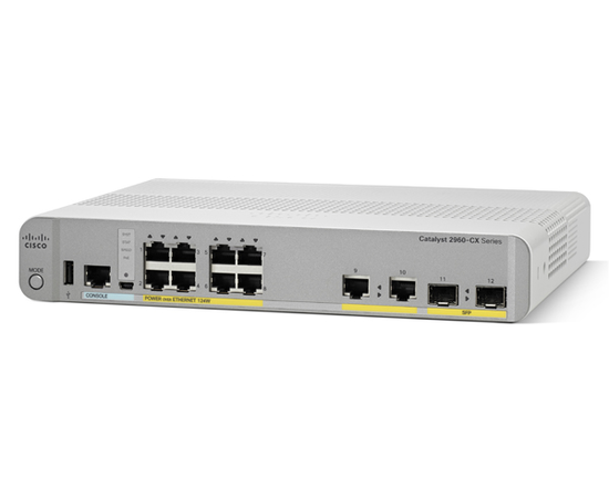 Коммутатор Cisco WS-C2960CX-8TC-L Управляемый 12-ports, WS-C2960CX-8TC-L, фото 