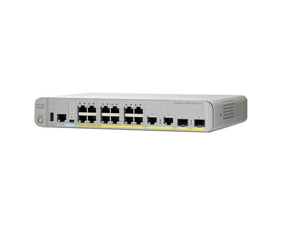 Коммутатор Cisco C3560CX-12PC 12-PoE Управляемый 16-ports, WS-C3560CX-12PC-S, фото 