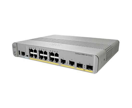 Коммутатор Cisco C3560CX-12PD-S 12-PoE Управляемый 14-ports, WS-C3560CX-12PD-S, фото 
