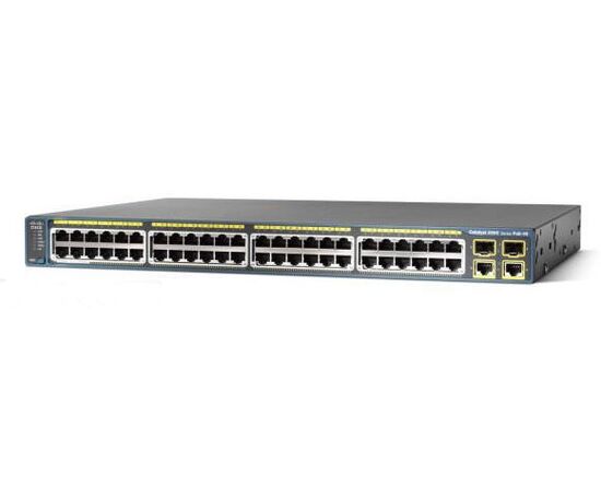 Коммутатор Cisco C2960+48PST-S 24-PoE Управляемый 52-ports, WS-C2960+48PST-S, фото 
