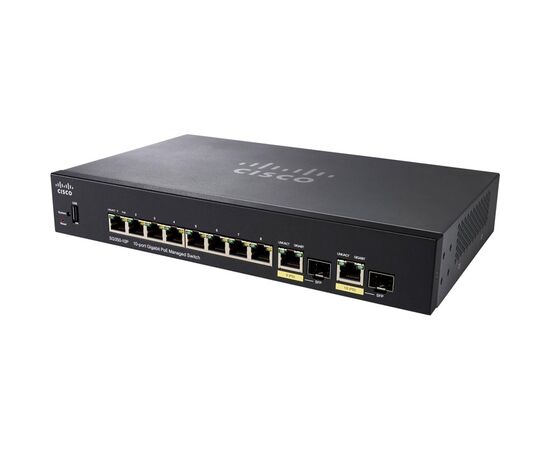 Коммутатор Cisco SG350-10P 8-PoE Управляемый 10-ports, SG350-10P-K9-EU, фото 