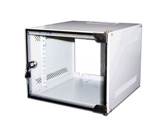 Шкаф настенный Lanmaster TWT 10" TWT-CBW10-9U-3x3 серии Lite, 9U 300x310, стеклянная дверь, фото 
