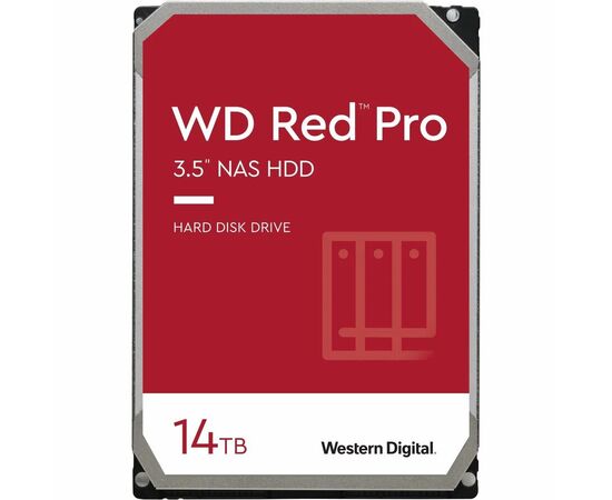 Жесткий диск WD Red Pro 14TB WD142KFGX 3.5", SATA 3.0 (6Gbps), 7200 об/мин, 512 МБ, фото 