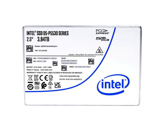 Жесткий диск SSD Intel D5-P5530 Series 3.84TB SSDPF2KX038XZN1 2.5" PCIe 4.0 x4, TLC, фото 