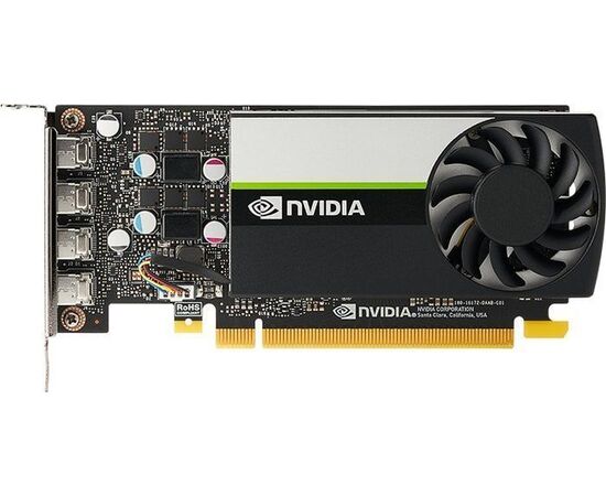 Профессиональный графический ускоритель NVIDIA T1000 900-5G172-2550-000, 4 ГБ GDDR6, 896sp, 128 бит, 1 слот, miniDisplayPort, фото 