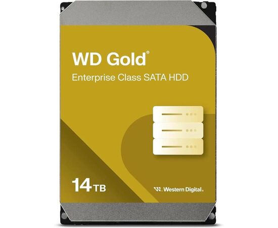 Жесткий диск WD Desktop Gold 14TB WD142KRYZ 3.5", SATA III (6 Гбит/с), 7200 об/мин, 256 МБ, фото 