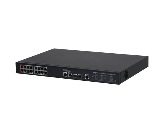 Управляемый коммутатор 2-го уровня Dahua DH-S4220-16GT-190 2 x SFP, PoE, бюджет 190 Вт, фото 