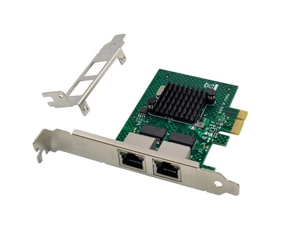 Серверный сетевой адаптер Orient XWT-BM20L2PE (Broadcom BCM5720) PCI-Ex1 2xUTP 1000Mbps, фото 