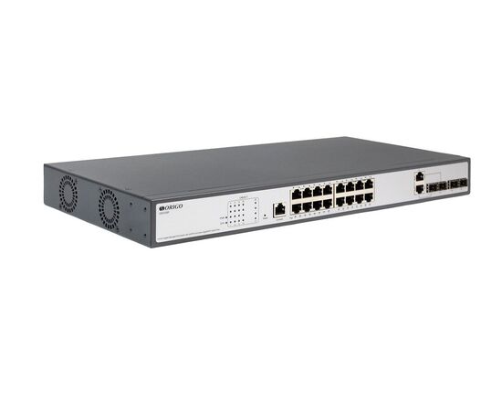 Коммутатор Origo OS3120P/250W/A1A управляемый L2, 16x1000Base-T PoE+, 2x1000Base-X SFP, 2xCombo 1000Base-T/SFP, фото 