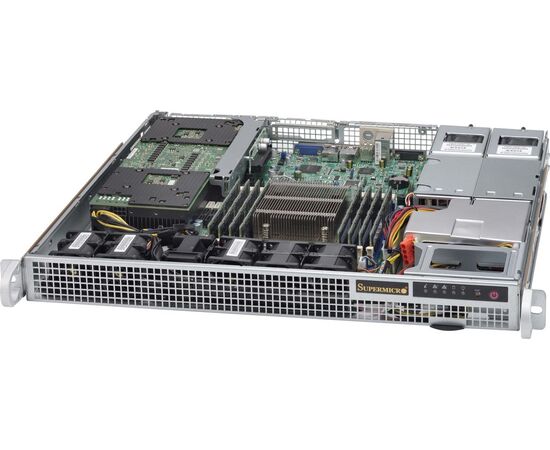 Сервер Supermicro R100 1xIntel Xeon Silver 4310, 16GB RDIMM, 2x2.5", 1x500GB SSD M.2, 2x10GbE+2x 2x1Gbe, 2x400W, Rack 1U, Windows Server 2019, X12SPW-TF-TS1, фото 