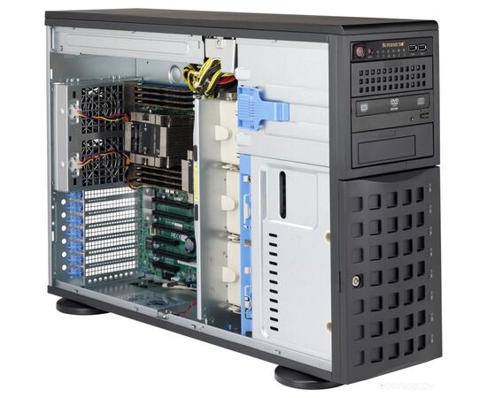 Сервер Supermicro SuperServer X12SPL-MS1 Intel Xeon Silver 4309Y, 32GB RDIMM DDR4-3200, LSI9440-8i, 8x3.5", 2x960GB SSD SATA, 4x1GbE, 2x920W, Tower 4U, фото , изображение 2