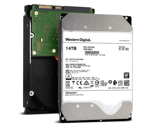 Жесткий диск WD Ultrastar DC HC530 14 ТБ WUH721414ALE604 3,5", 7,2 тыс. об/мин, SATA, 6 Гбит/с, фото 