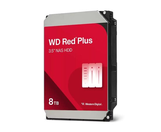 Жесткий диск WD Red Plus 8TB WD80EFPX 3.5", SATA 3.0 (6Gbps), 5640 об/мин, 256 МБ, фото 