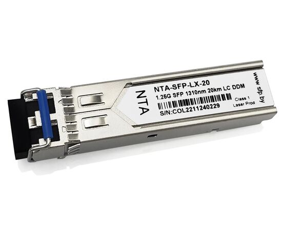 Гигабитный SFP-трансивер NTA-SFP-LX-20-I LC duplex, 1.25Gb/s, SMF 9/125μm, фото 