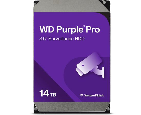 Жесткий диск WD Purple Pro Surveillance 14TB WD142PURP 3.5", SATA 3.0 (6Gbps), 7200 об/мин, 512 МБ, фото 