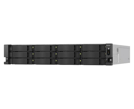 Сетевой накопитель Qnap TS-h1277AXU-RP-R5-16G 12 отсеков 3,5"/2,5", 2 x 2,5 GbE BASE-T, 2 x 10 GbE BASE-T, U2, 2 блока питания, AMD Ryzen 7 7000, DDR5, фото 
