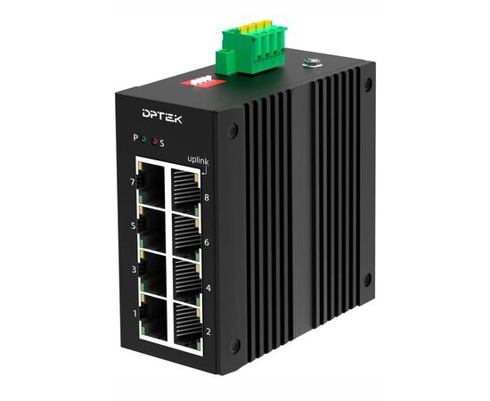 Неуправляемый промышленный коммутатор Ethernet DPTEK DK3100I-8F с 8 портами 10/100TX, фото 