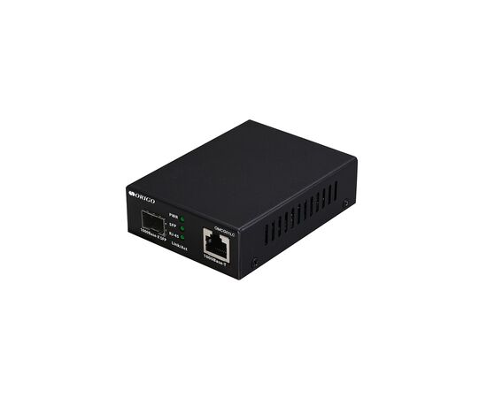 Медиаконвертер ORIGO OMCG01LC/A1A, 1 х 10/100/1000Base-T с разъемом RJ-45, 1 х 1000Base-X SFP, металл, фото 