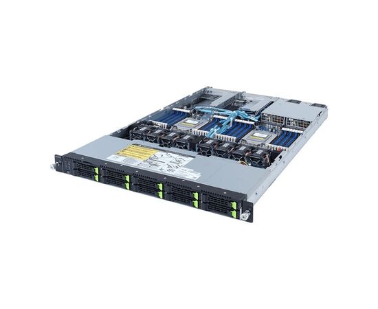 Серверная платформа GigaByte R182-Z93, 1U DP 10-Bay Gen4 NVMe, 2 х 1 Гбит/с через Intel® I350-AM2, 1+1 1200 Вт 80 PLUS platinum, фото 