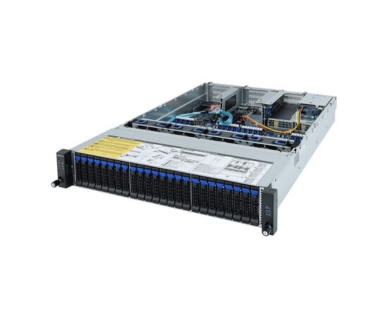 Серверная платформа GigaByte R282-Z91, 2U DP 24+2 отсека SATA/SAS, 1 слот x M.2 PCIe Gen3 x4, 1+1 1600 Вт 80 PLUS Platinum, фото 