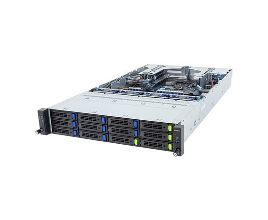 Серверная платформа GIGABYTE R283-S91-AAJ1, 2U DP 12+2-Bay Gen4 NVMe/SATA/SAS Titanium, 2 х 1 Гбит/с, фото 