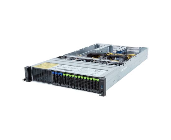 Серверная платформа GIGABYTE R283-SF1-AAL1, 2U DP 4 графических процессора PCIe Gen5 (16 накопителей), 2 х 2700 Вт 80 Плюс Titanium, фото 