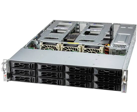 Серверная платформа Supermicro SYS-521C-NR, 2U, 1x Socket LGA4677, 16x Registered DDR5, 12 корзин для 2.5"/3.5" HDD/SSD, фото 