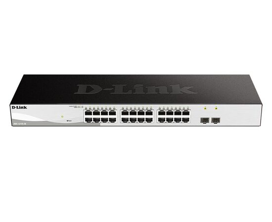 Коммутатор D-Link DGS-1210-26/FL2А с 24 портами 10/100/1000Base-T и 2 портами 1000Base-X SFP, фото 