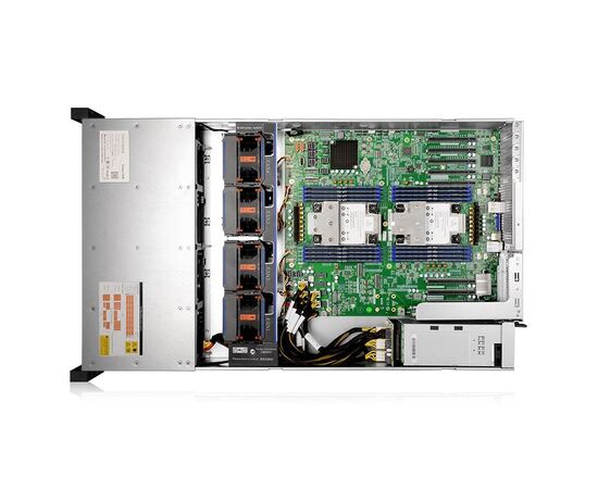 Сервер Server-X AS201-D12R-NV-G4-S1 - 2xIntel Xeon Silver 4410Y/128GB(4x32GB) RDIMM/LSI SAS 9560-16i/SSD 2x1TB M.2+4x1.92TB U.2 NVMe/2x1GbE/2x1600W PS/Rack 2U, фото , изображение 2